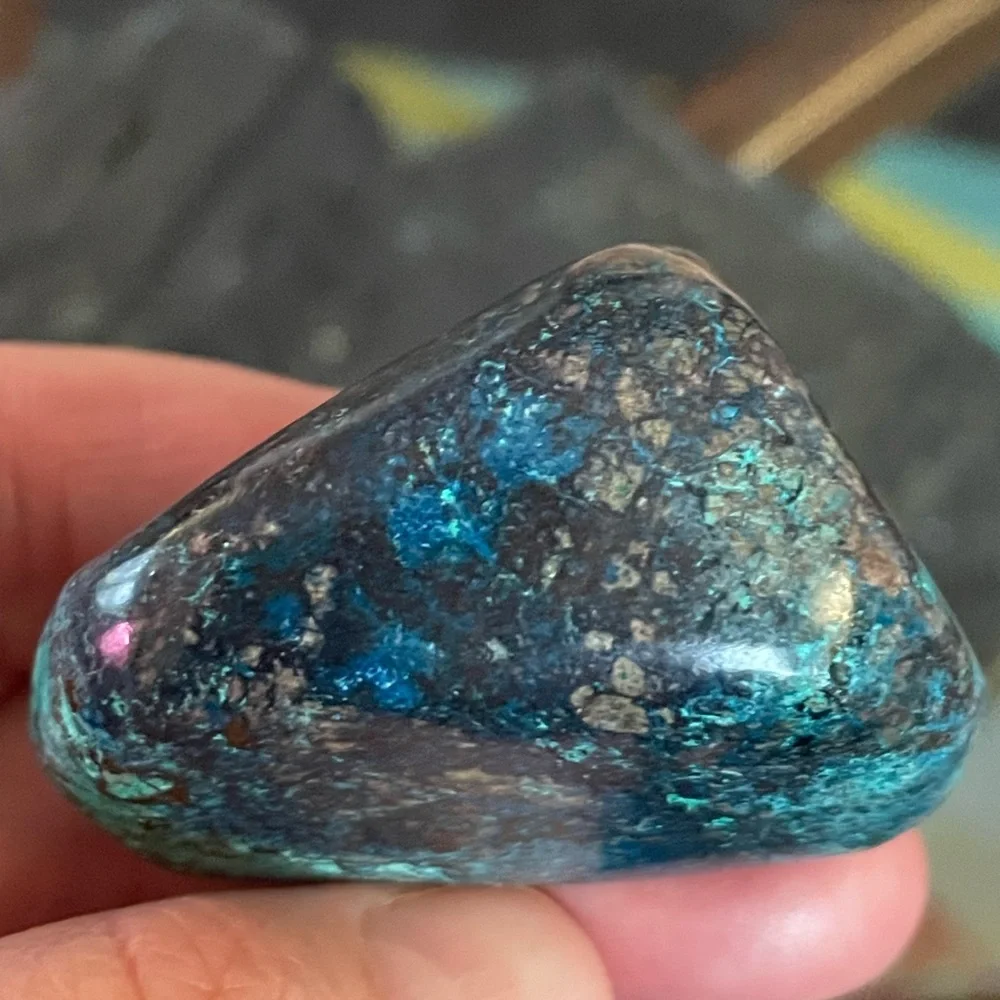 Chrysocholla Tumbled Stone - Picture 3 of 5